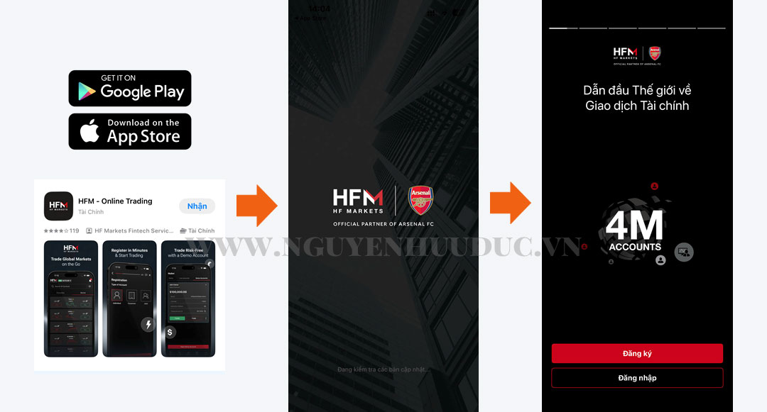 Tải ứng dụng HFM cho điện thoại